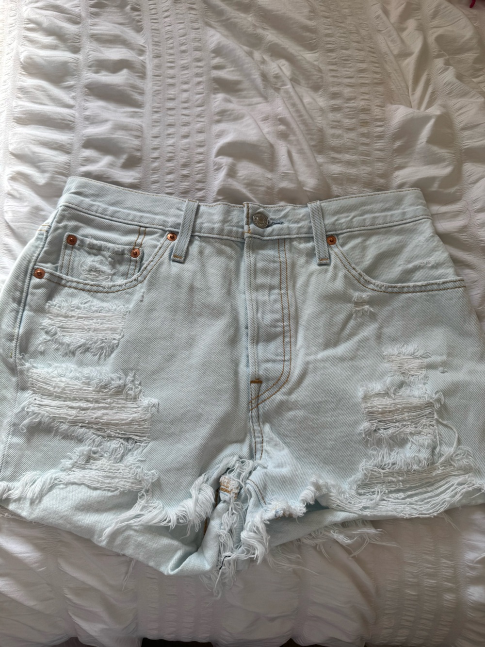 Levi's Light Blue Denim Shorts